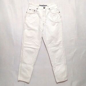 Vintage Forenza White High Waist Barrel Jeans US 12 Retro 90s USA Made Rare Find